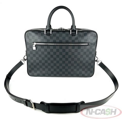 louis vuitton damier graphite porte document business bag|Porte.